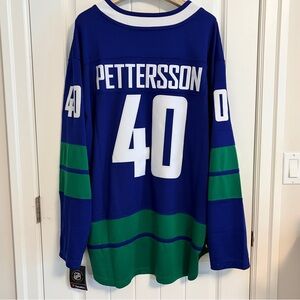 BNWT Authentic Fanatics Vancouver Canucks Elias Pettersson Stick Jersey Size 3XL
